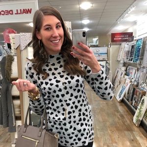 Loft heart mock neck sweater